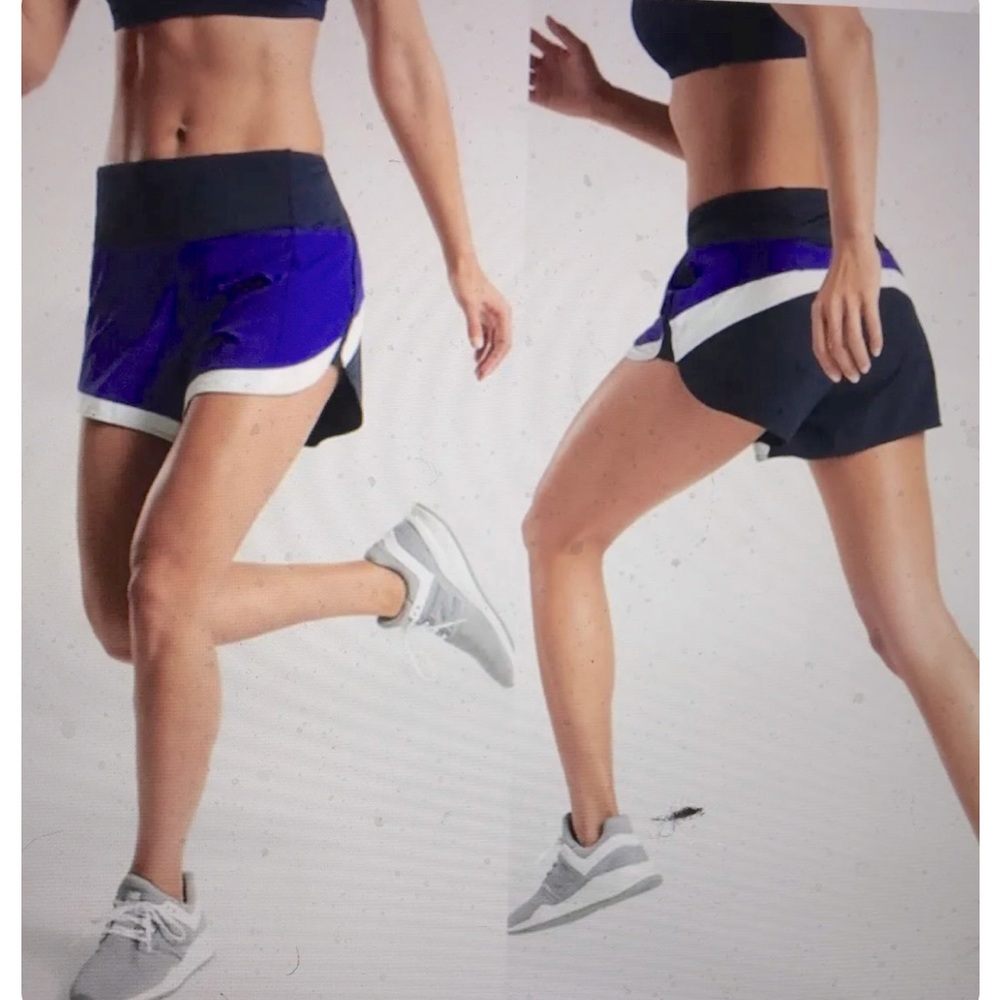 Athleta Running Free 3.5” Shorts-Navy Multi Size XS